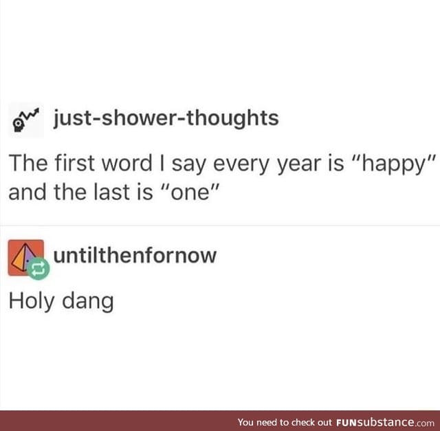 The first and last word of the year