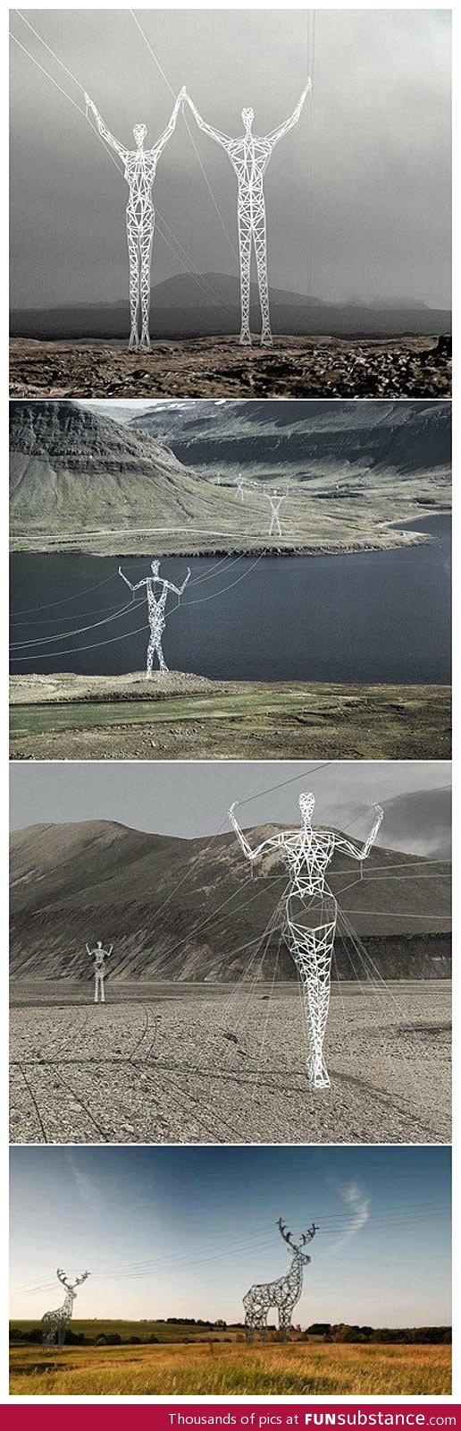 Iceland electric poles
