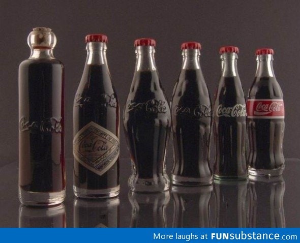 Evolution of coke bottles