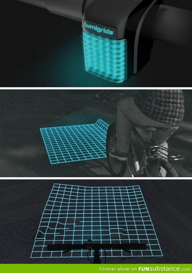 This device lets you spot bumps on the road at night while cycling