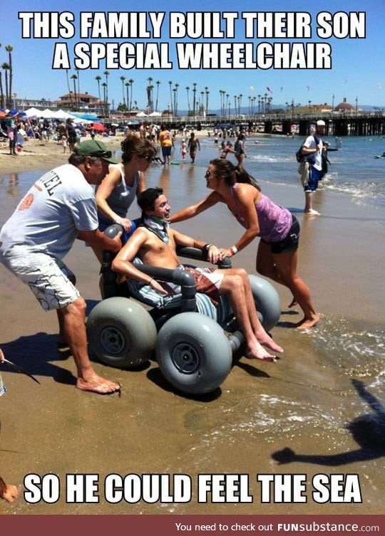 Wheelchair for the beach