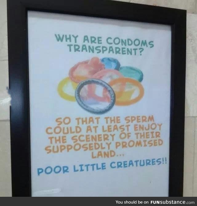 Why are condoms transparent?