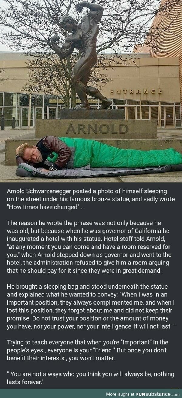 An important message by Arnold Schwarzenegger