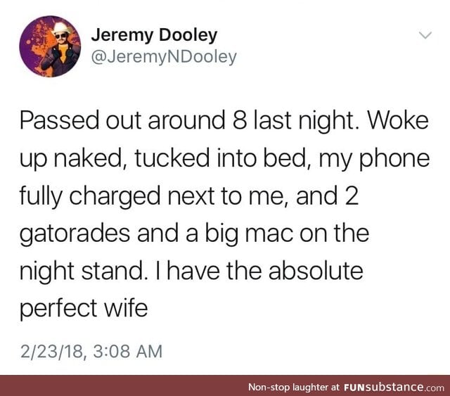 I want a wife like that too