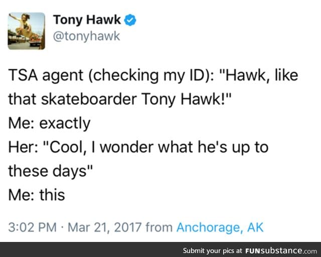 Tony Hawk right now