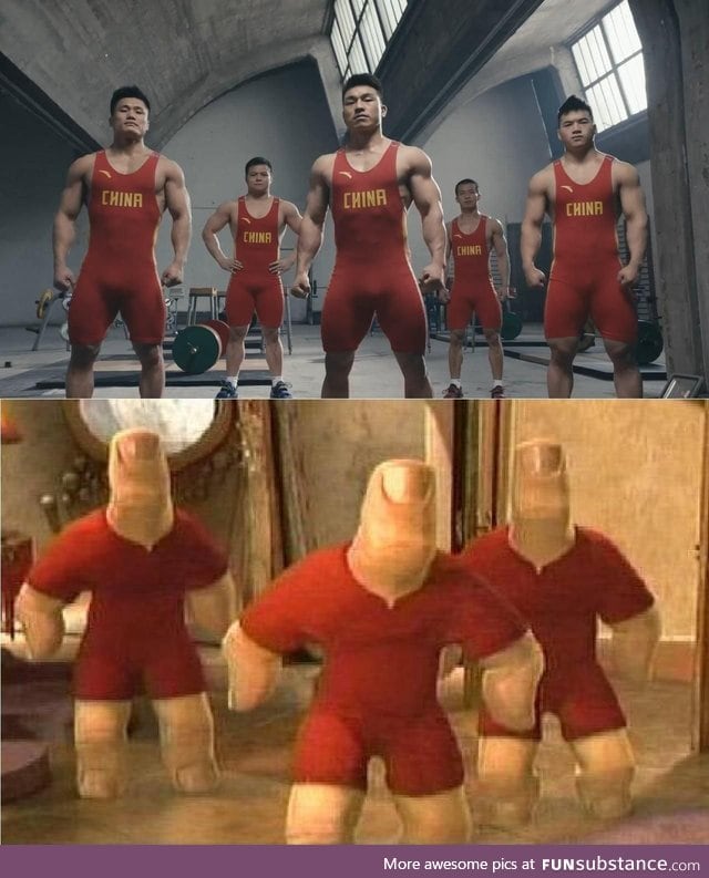 Chinese Olympic body builders