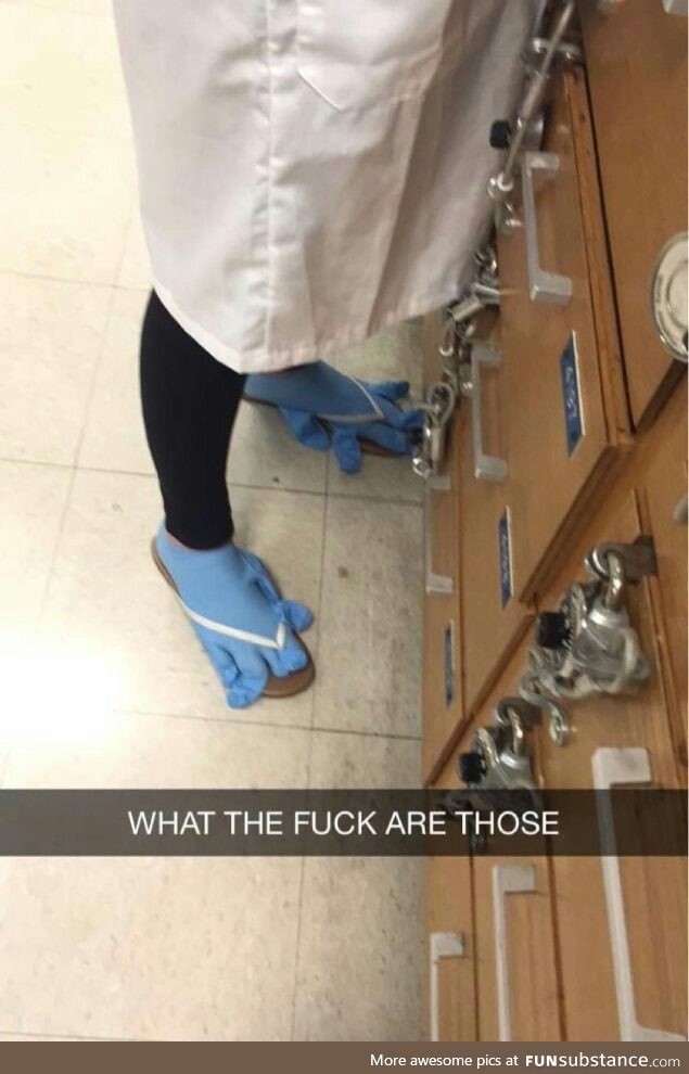 Someone in the lab forgot proper attire