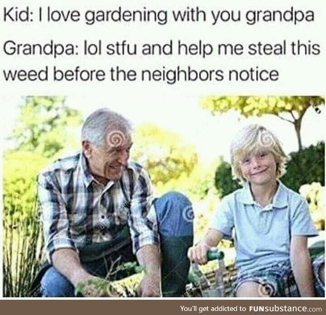 Gardening with grandpa