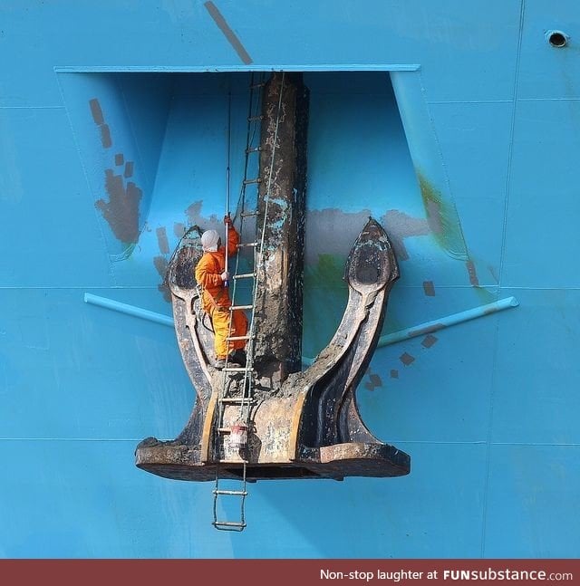 This ship anchor is huge!