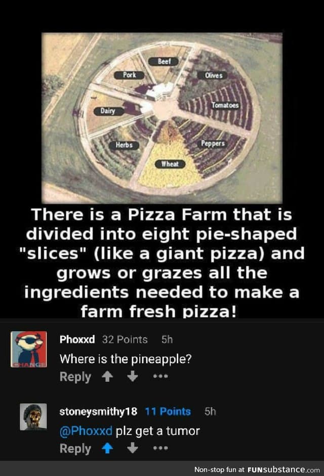 A real pizza farm