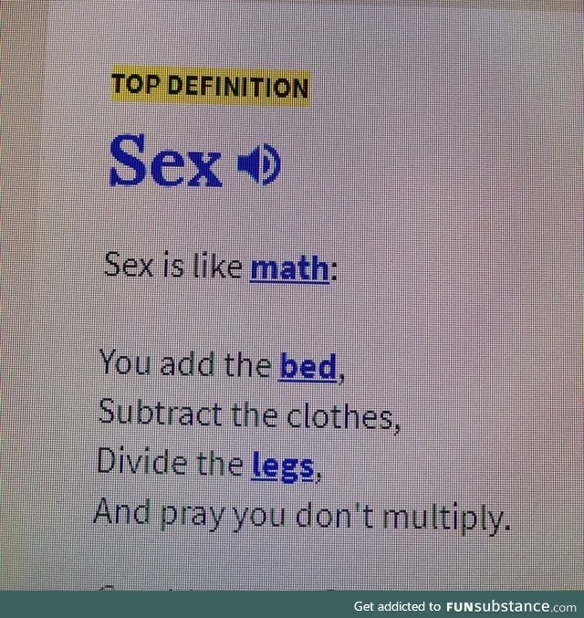Sex is like math