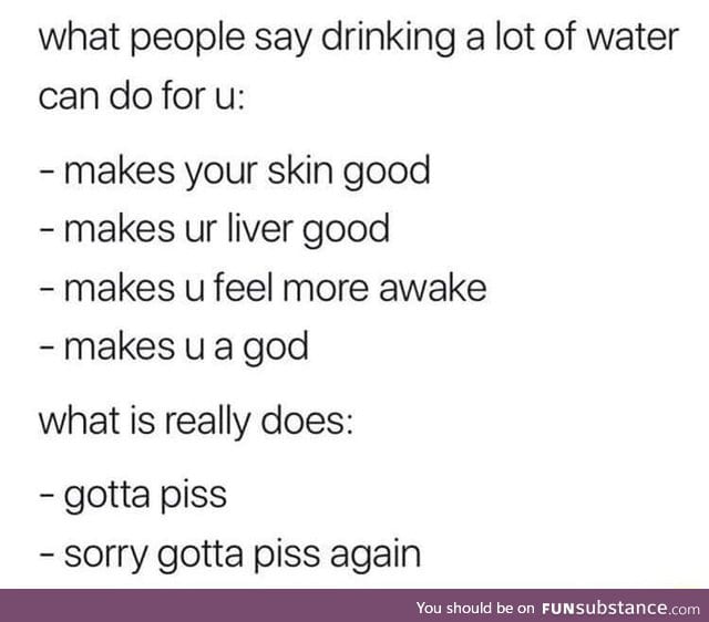 Drinking water side effects