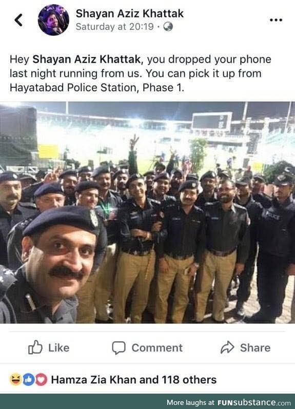 Pakistani Police with a sense of humor!!!