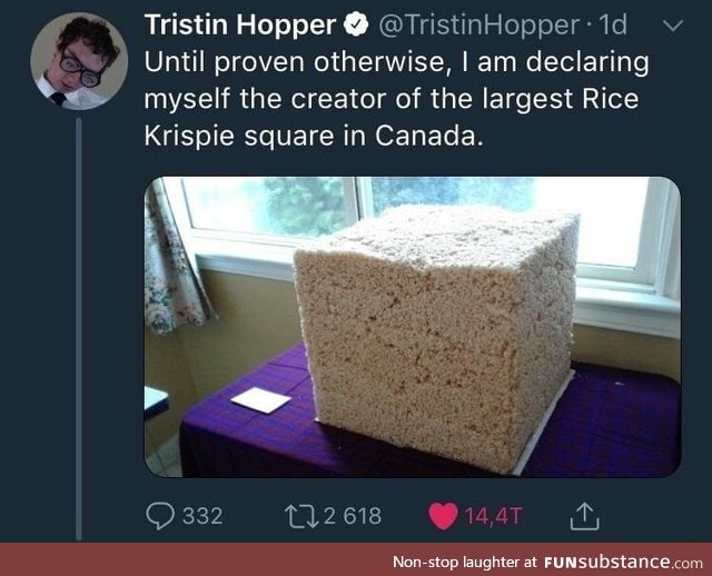 Largest rice krispie square