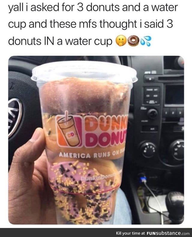 3 doughnuts in water