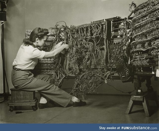 Setting up an IBM computer in 1958