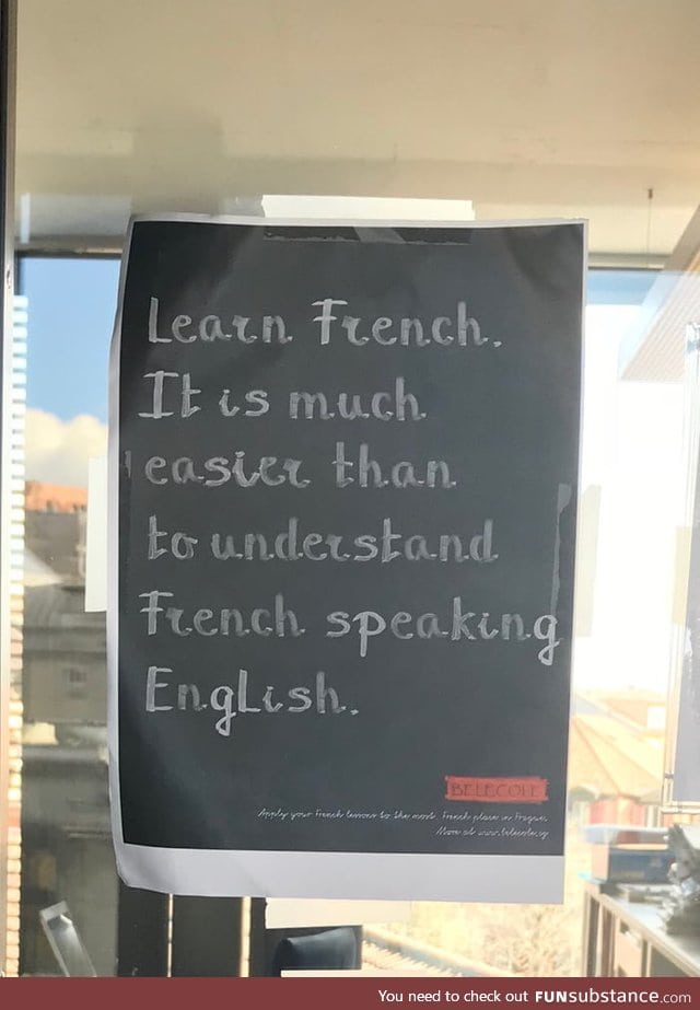 One more reason to learn French