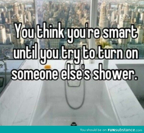 Turning on someone else's shower