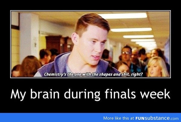 My brain during finals week