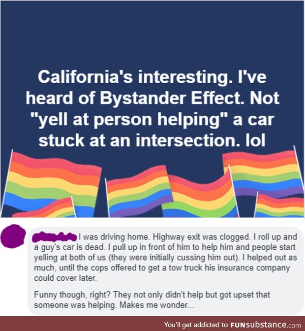 Yell at person helping effect