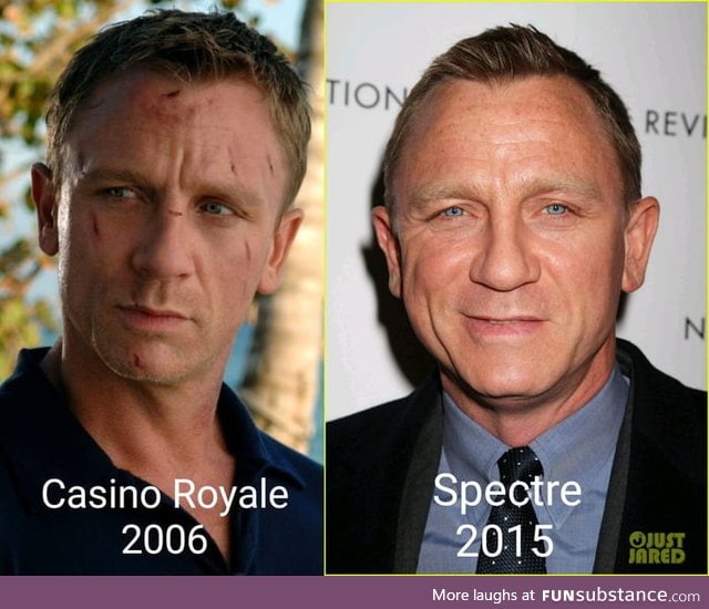 What 9 years can do to Mr. Bond