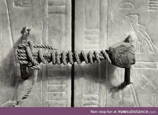 The unbroken seal of Tutankhamen's tomb