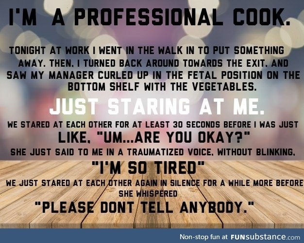 Ever wondered what it's like being a cook?