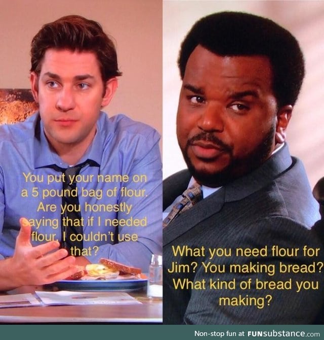 Jim and Darryl attempting to be roommates was great
