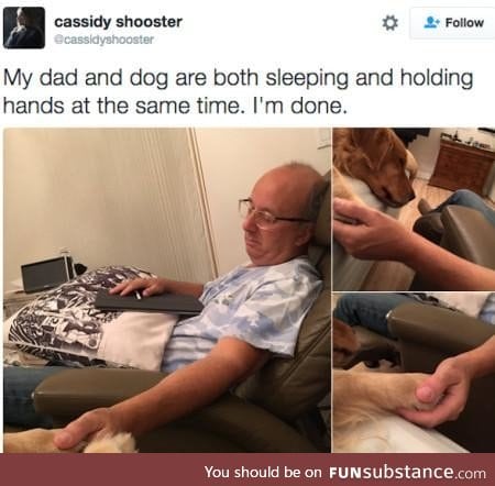 Father and his dog