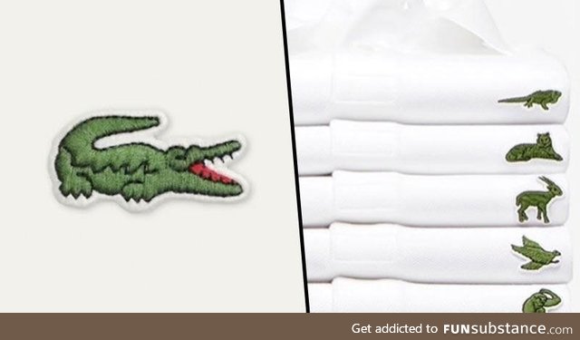 Lacoste is replacing their crocodile with endagered species for awareness