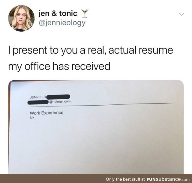 Actual resume