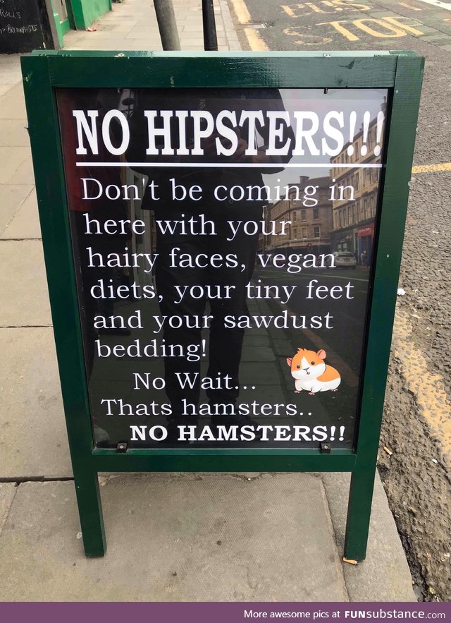 No hamsters!!