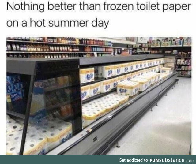 Frozen toiler paper