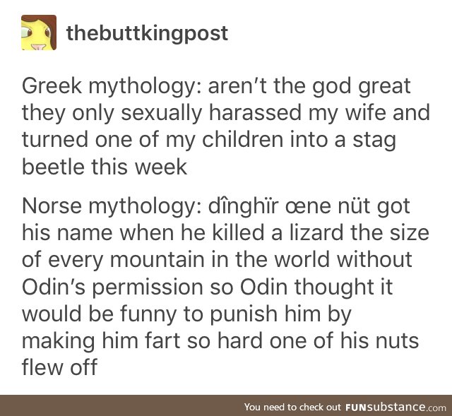 Norse gods are battle shonen rednecks