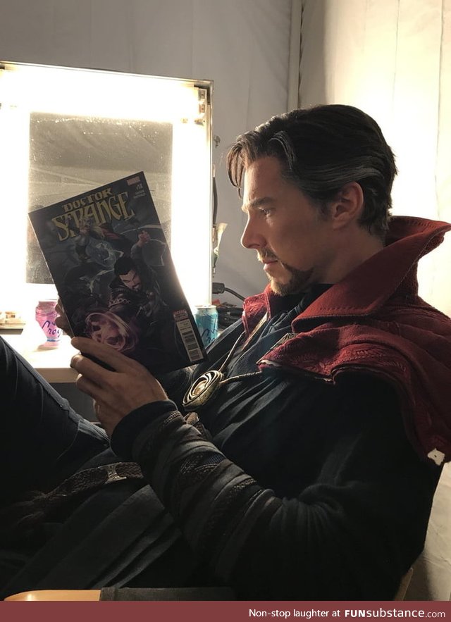 Benedict reading Doctor Strange comic