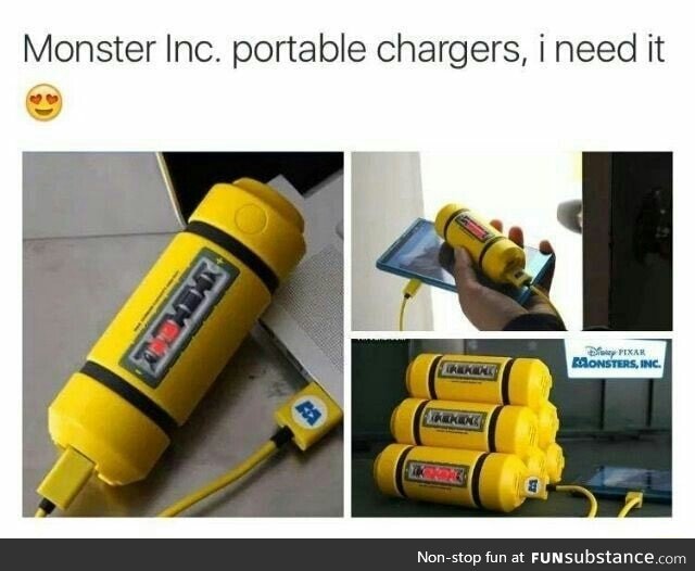 Monster Inc. portable chargers