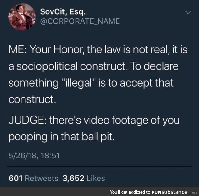 The law is not real