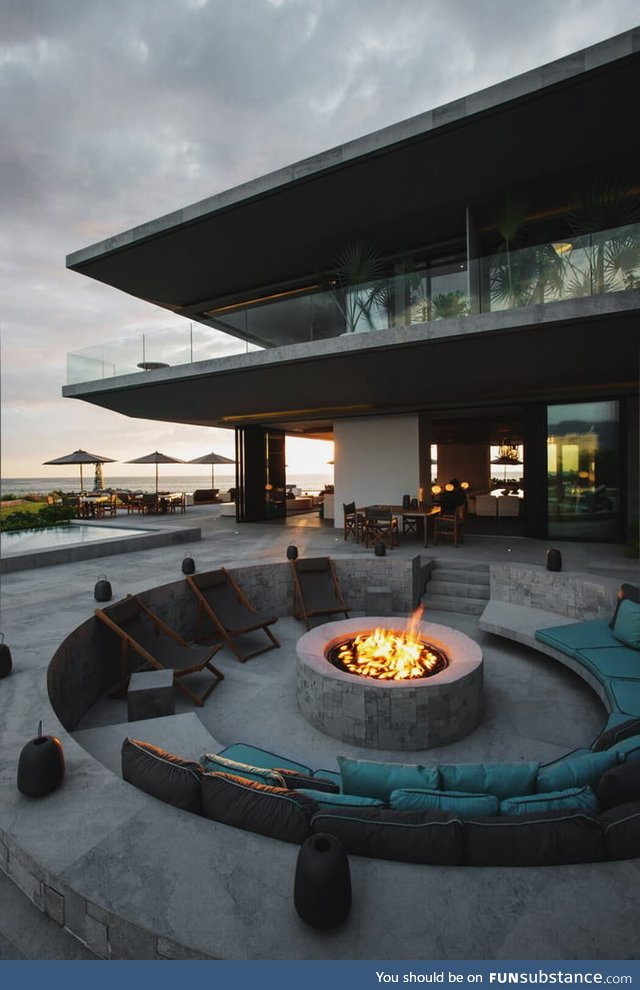 Inviting outdoor firepit
