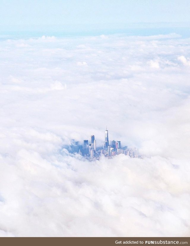 City in the clouds: NYC