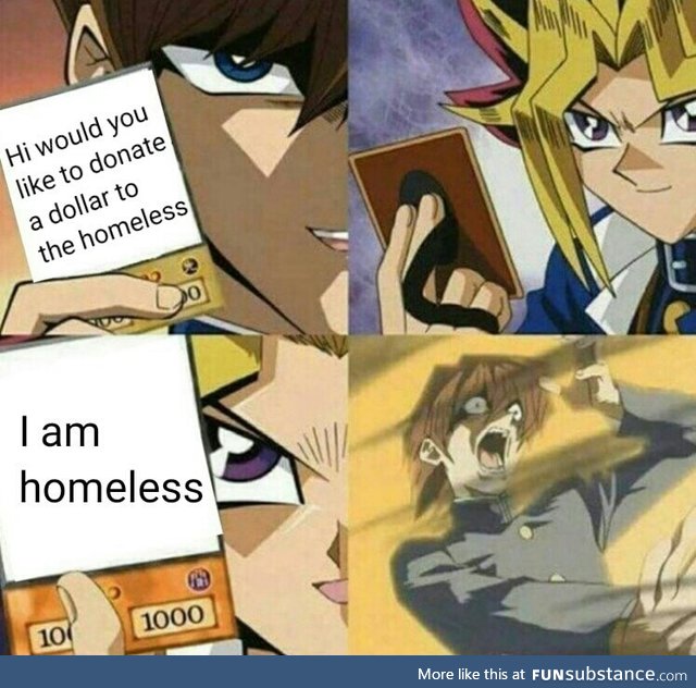 You donate to me