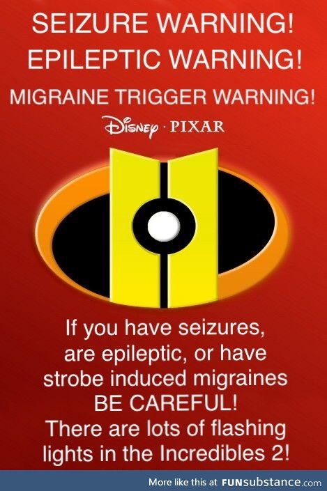 Seizure warning in Incredibles 2!