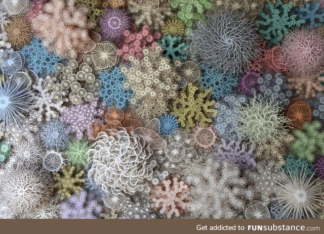 Human microbiome made with cut paper