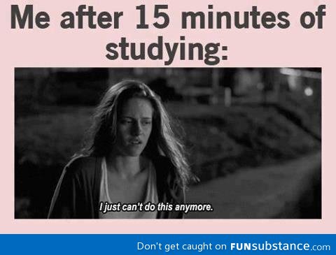 After 15 minutes studying...