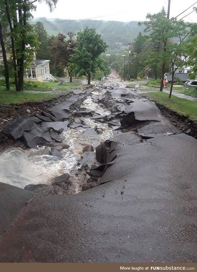 The state of things in Houghton, MI after insane rainfall and flooding