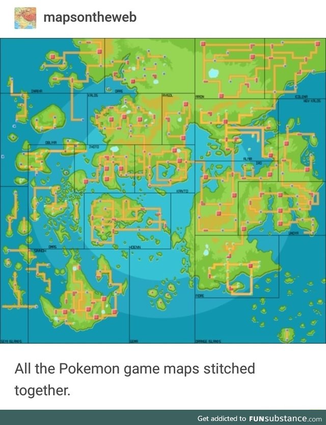 All the Pokemon maps combined