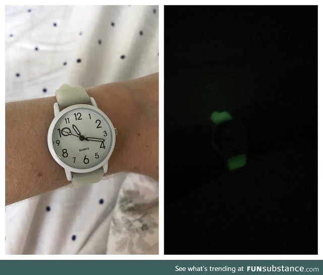 Got a glow in the dark watch!
