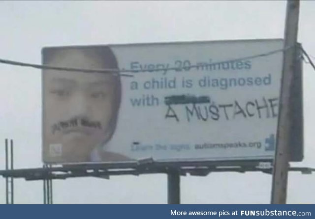 Diagnosed with a mustache