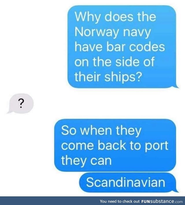 Bar codes on ships