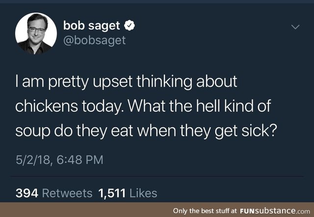 Bob Saget with the important questions