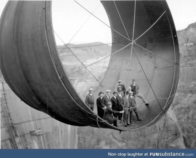 Hoover Dam turbine construction, 1933-1935